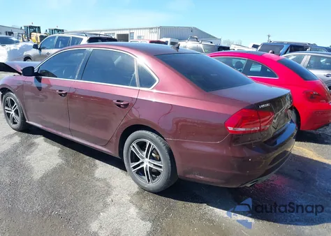 2013 Volkswagen Passat 2.5L Se from USA, damaged, VIN 1VWBP7A38DC093308